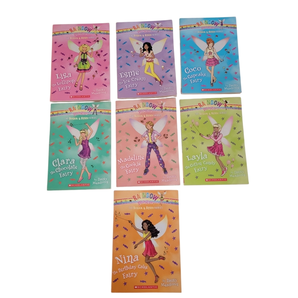 1-7 Complete Sugar & Spice Fairy Book Set Rainbow Magic Scholastic